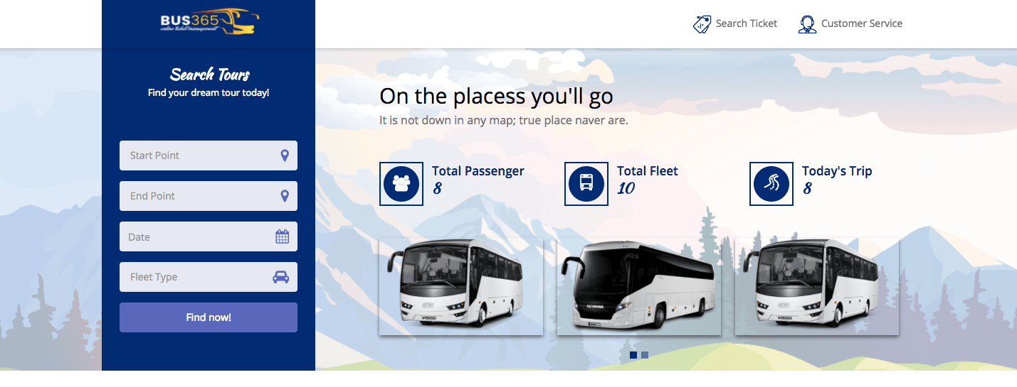 bus365 website integration