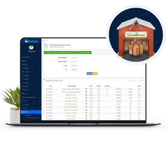 Warehouse & Stock shopping cart software